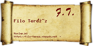 Filo Teréz névjegykártya