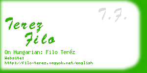 terez filo business card